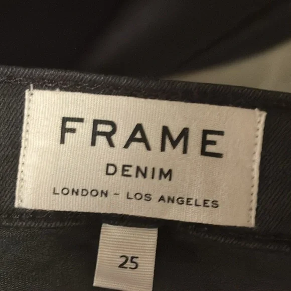 Frame Women’s Ripped Black Jeans Size 25
